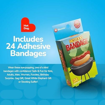 BioSwiss Pflaster Hot Dog Form Selbstklebend, Latexfrei, Steril, 24 Stück