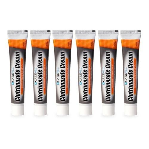 CareAll Clotrimazol Antimykotikum Creme 1% USP 1,0 oz (6er Pack) – Behandelt Fußpilz, Juckreiz und Ringelflechte, lindert Juckreiz, Brennen und Risse