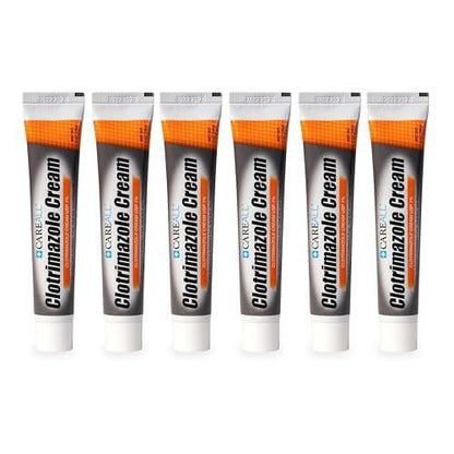 CareAll Clotrimazol Antimykotikum Creme 1% USP 1,0 oz (6er Pack) – Behandelt Fußpilz, Juckreiz und Ringelflechte, lindert Juckreiz, Brennen und Risse