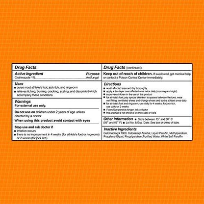 CareAll Clotrimazol Antimykotikum Creme 1% USP 1,0 oz (6er Pack) – Behandelt Fußpilz, Juckreiz und Ringelflechte, lindert Juckreiz, Brennen und Risse
