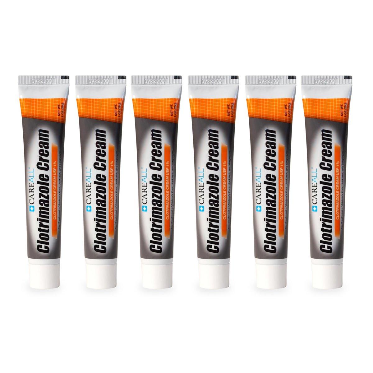 CareAll Clotrimazol Antimykotikum Creme 1% USP 1,0 oz (6er Pack) – Behandelt Fußpilz, Juckreiz und Ringelflechte, lindert Juckreiz, Brennen und Risse