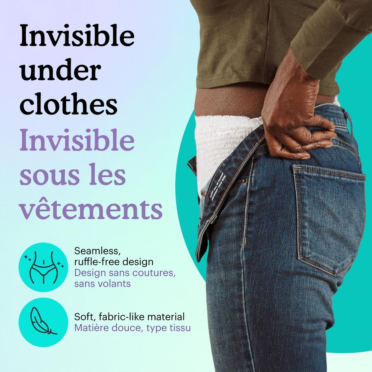 Because Overnight Absorbency Pull-Ups – Saugfähige Inkontinenzhosen für Erwachsene, Extra Saugfähige Nachtwindeln für Männer und Frauen, Weiß, Small/Medium, 20 Stück