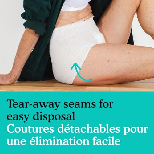Because Overnight Absorbency Pull-Ups – Saugfähige Inkontinenzhosen für Erwachsene, Extra Saugfähige Nachtwindeln für Männer und Frauen, Weiß, Small/Medium, 20 Stück
