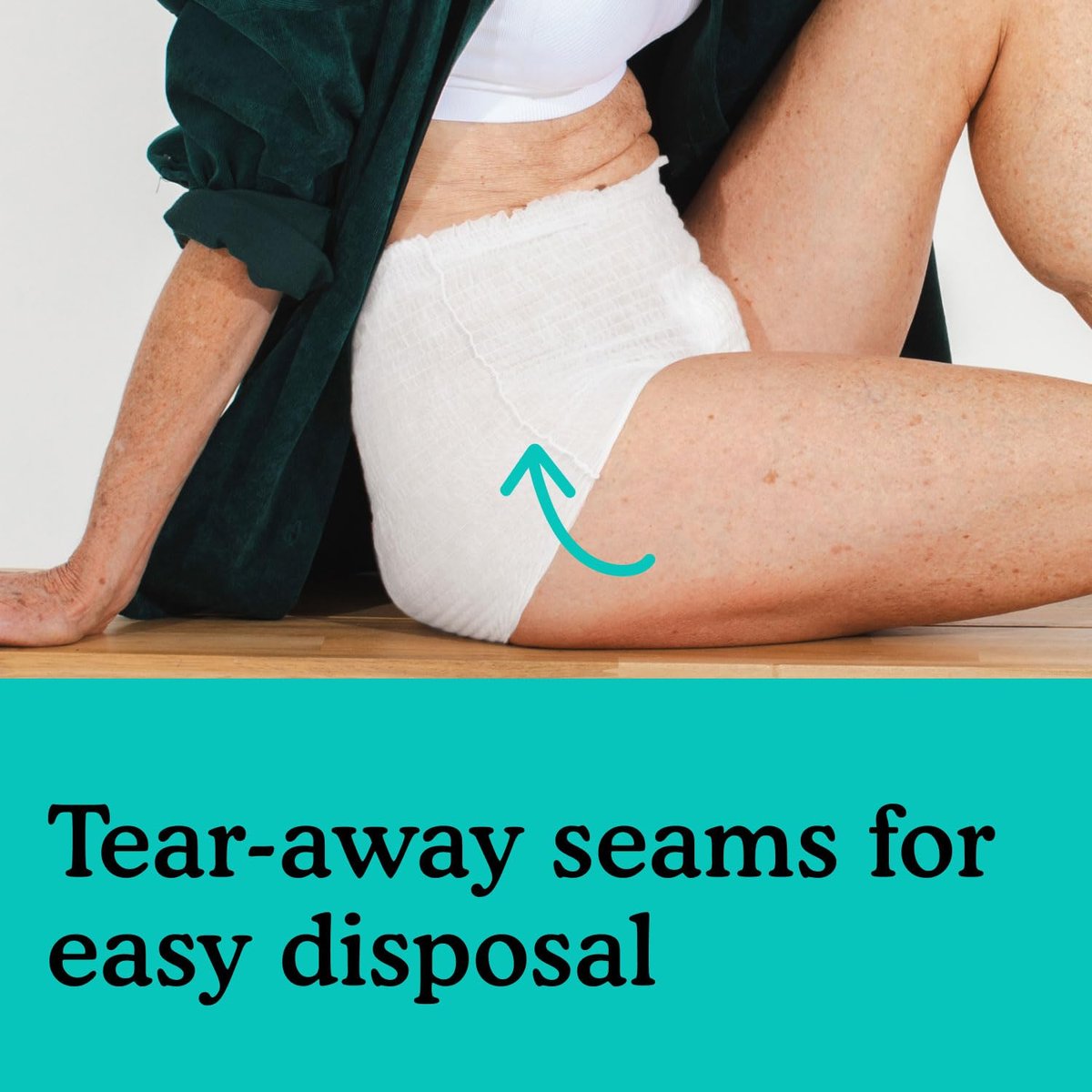 Because Overnight Absorbency Pull-Ups - Einwegunterwäsche für Erwachsene, extra saugfähige Nachtwindeln für Männer und Frauen, Weiß, Large, 20 Stück