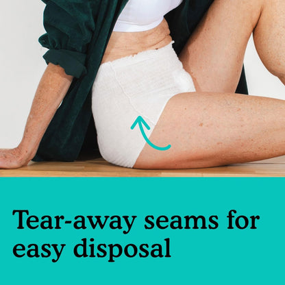 Because Overnight Absorbency Pull-Ups - Einwegunterwäsche für Erwachsene, extra saugfähige Nachtwindeln für Männer und Frauen, Weiß, Large, 20 Stück