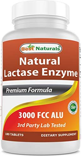 Best Naturals, Schnell wirkendes Laktase-Enzym, 3000 FCC ALU, 180 Tabletten (180er-Pack (2er-Pack))