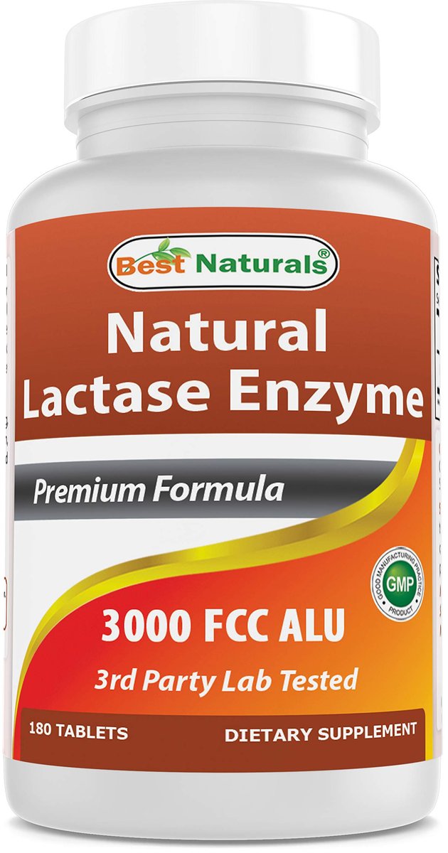 Best Naturals, Schnell wirkendes Laktase-Enzym, 3000 FCC ALU, 180 Tabletten (180er-Pack (2er-Pack))