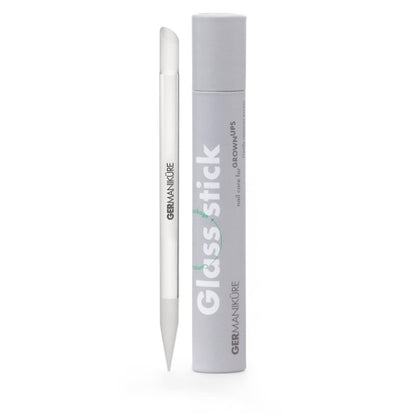 GERMANIKURE Klarer Glas-Cuticle-Stick – Keine Hülle – Ethisch hergestellt in Tschechien – Nagelhautschieber & -entferner, Hornhaut- & Trockenhaut-Fingerfeile, Nagelformer – Ohne Etui