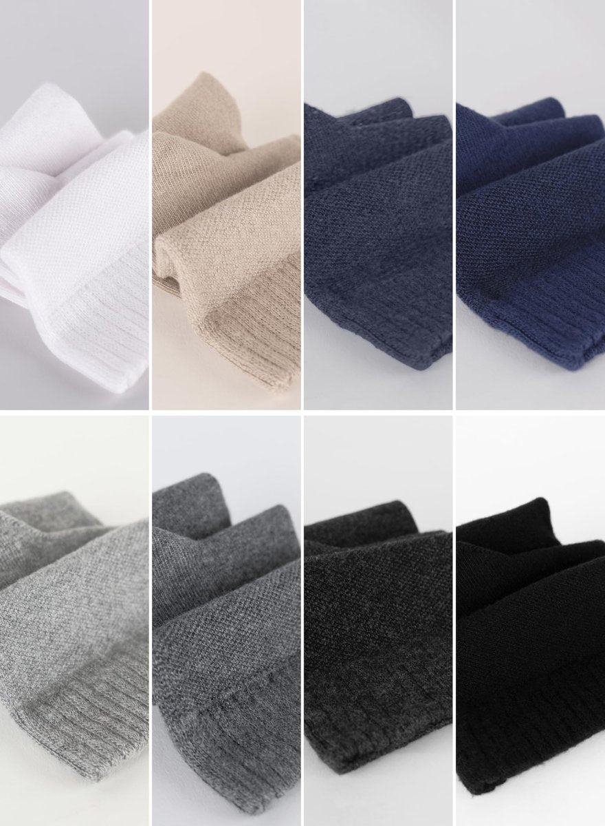 Hugh Ugoli Herren Baumwoll-Diabetikersocken, Knöchel, Weit, Dünn, Lockere Passform und Dehnbar, Nahtlose Zehen & Nicht einschnürendes Bündchen, 4 Paar, Weiß, Schuhgröße: 11-13