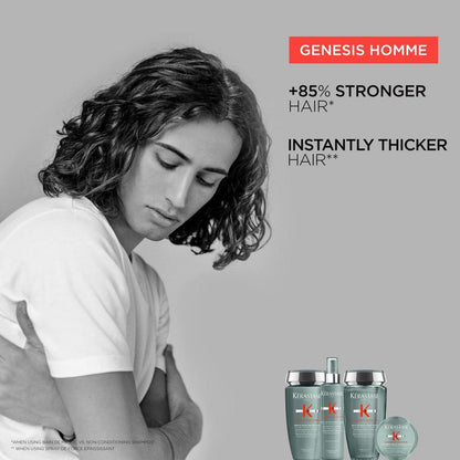 Kerastase Genesis Homme Spray De Force – Kräftigendes & Volumenverleihendes Haarspray für Männer, Geschwächtes Haar, 150 ml