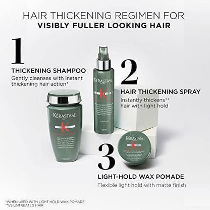 Kerastase Genesis Homme Bain De Force Shampoo für Männer – Tiefenreinigung & Feuchtigkeit für geschwächtes Haar und Bart, 250 ml