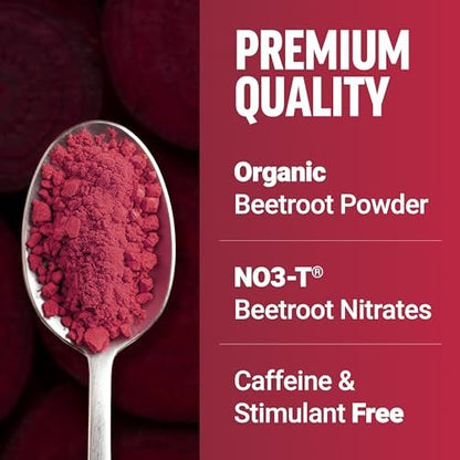 Force Factor Total Beets Drink Mix – Superfood-Pulver mit Nitraten zur Unterstützung von Kreislauf, Durchblutung, Stickoxid, Energie, Ausdauer und Herz-Kreislauf-Gesundheit, 30 Portionen