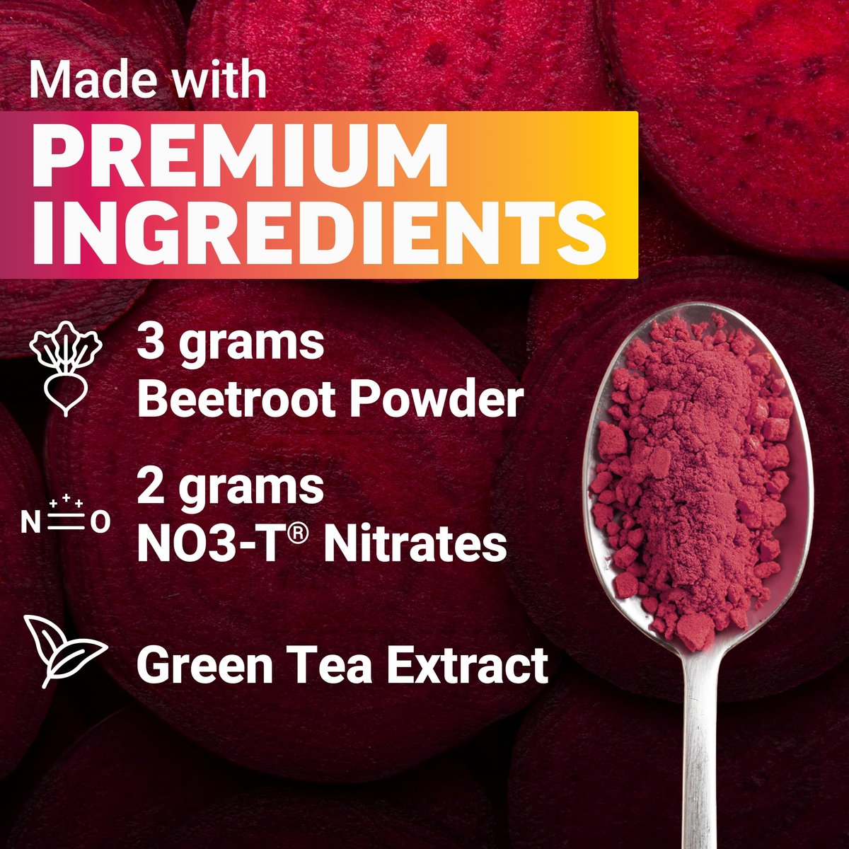 Force Factor Total Beets Rote-Bete-Pulver mit Energie, NO3-T® Nitrate zur Unterstützung von Kreislauf, Blutdruck, Durchblutung und Ausdauer – plus Grüntee-Extrakt. Ein Superfood-Ergänzungsmittel, 30 Portionen