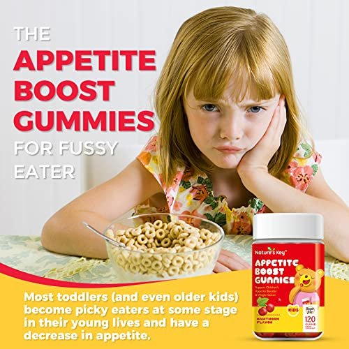Nature's Key Appetit-Anreger Gummibärchen für Kinder – Unterstützt den Appetit und die Gewichtszunahme – Weißdorn-Geschmack (120 Stück, 1er-Pack)