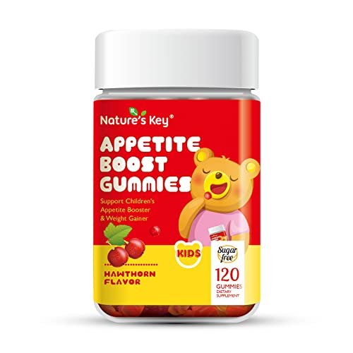 Nature's Key Appetit-Anreger Gummibärchen für Kinder – Unterstützt den Appetit und die Gewichtszunahme – Weißdorn-Geschmack (120 Stück, 1er-Pack)