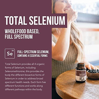 Total Selenium - 200 mcg, pflanzlich - Vollspektrum mit 4 essentiellen organischen Selenformen inkl. Selenomethionin - aus Knoblauch gewonnen - 60 Kapseln