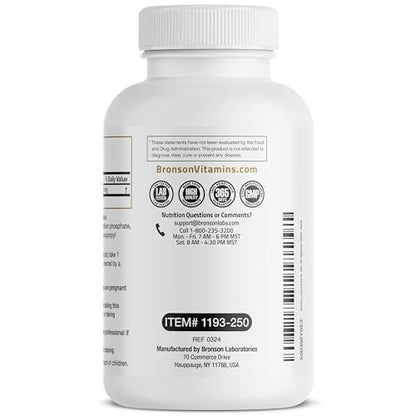 Bronson L-Lysin Extra Stärke 1000 mg pro Tablette, Hochdosiert, Immununterstützung & Unterstützt Kollagensynthese, Non-GMO, 250 Vegetarische Tabletten