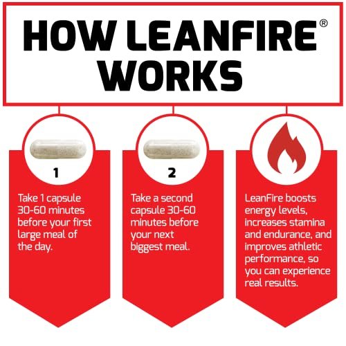 Force Factor LeanFire Pre-Workout Energiepillen mit Grüntee-Extrakt und Koffein – Steigern Sie Ihre Energie, bauen Sie schlanke Muskeln auf, 30 Kapseln