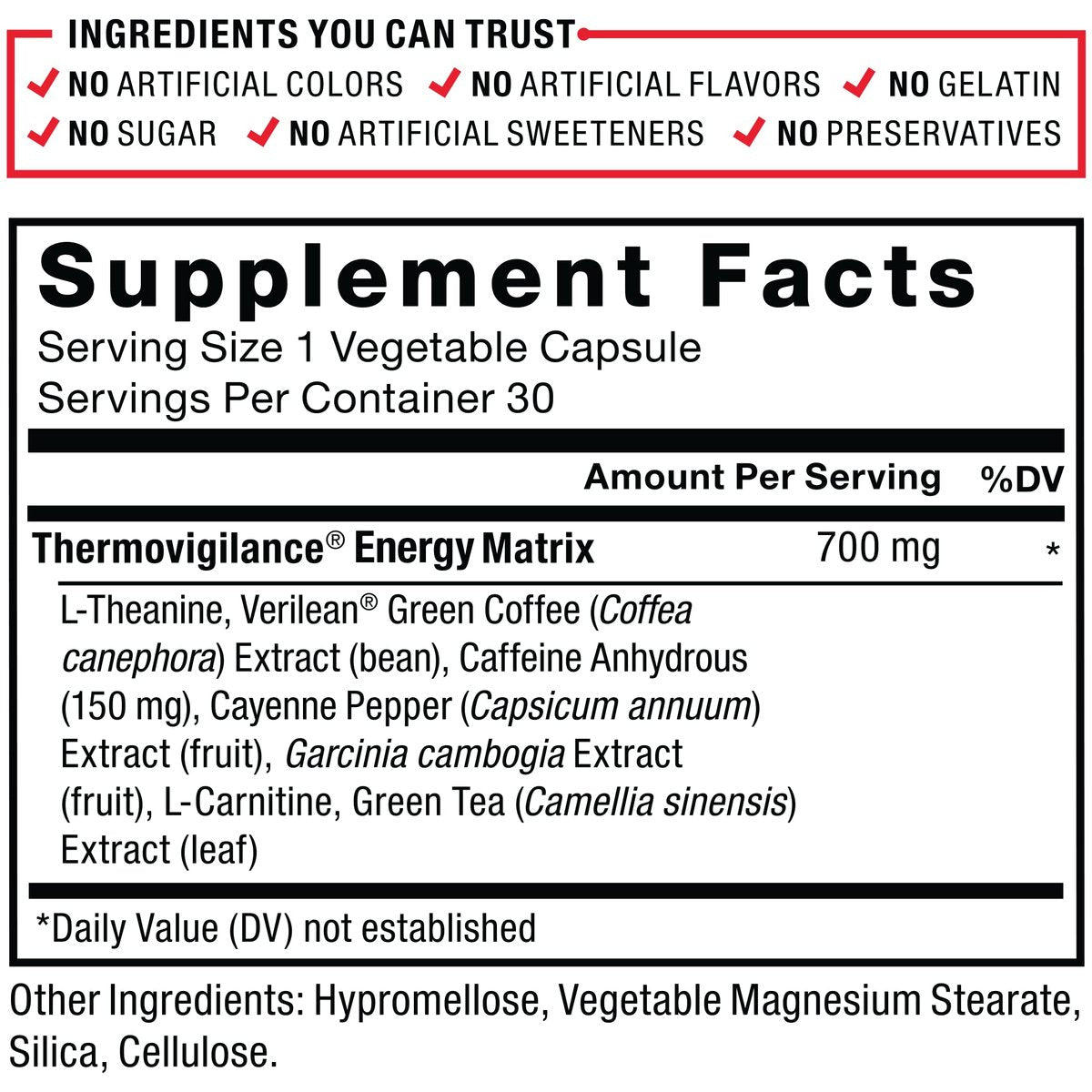 Force Factor LeanFire Pre-Workout Energiepillen mit Grüntee-Extrakt und Koffein – Steigern Sie Ihre Energie, bauen Sie schlanke Muskeln auf, 30 Kapseln
