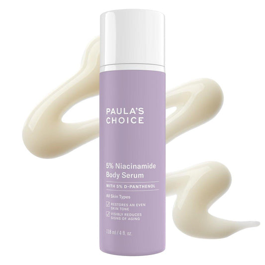 Paula's Choice 5% Niacinamide Body Treatment mit Vitamin B3 & B5 – Lotion gegen Verfärbungen, Rötungen, Falten und ungleichmäßigen Hautton auf Brust, Armen und Beinen, parfümfrei, 118 ml