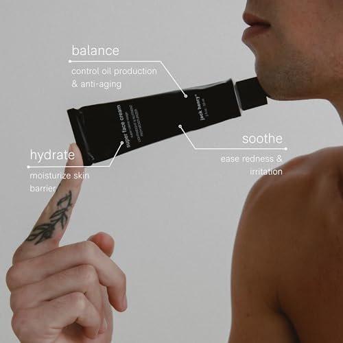 Jack Henry Super Face Cream – Anti-Aging Gesichtscreme mit Hyaluronsäure & Peptiden, Bio-Pflanzenfeuchtigkeitscreme, sulfatfrei, tägliche Feuchtigkeitspflege für Männer und Frauen, 60 ml