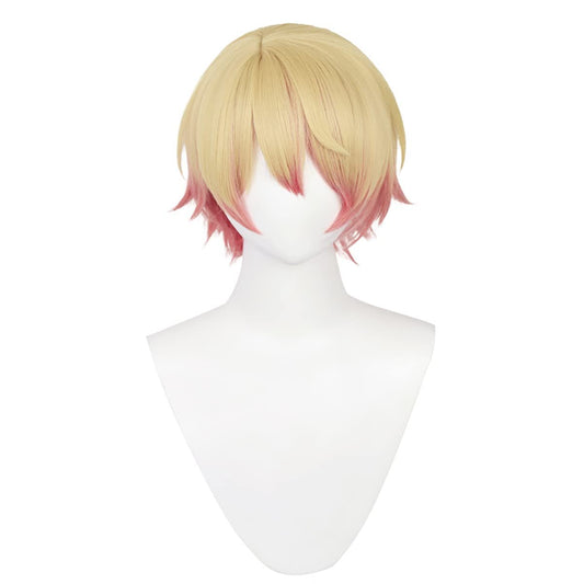 PWEINCY Blond-Orange Perücke für Damen – Lange glatte Haare mit Pony für Halloween und Partys