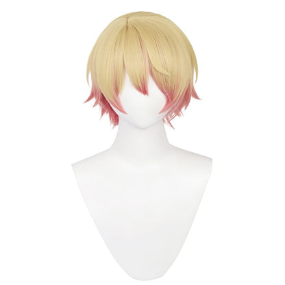 PWEINCY Blond-Orange Perücke für Damen – Lange glatte Haare mit Pony für Halloween und Partys