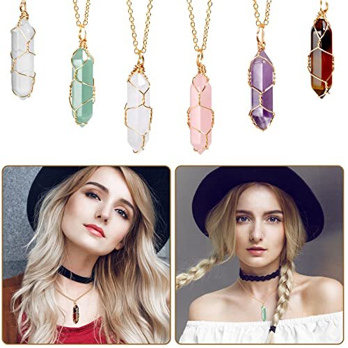 17-teiliges Heilstein-Set, sechseckig geschliffene Kugelform, Reiki-Meditation Chakra-Steine, Tigerauge Obsidian Quarz Kristalle, Edelstein-Anhänger-Set mit Aufbewahrungsbox