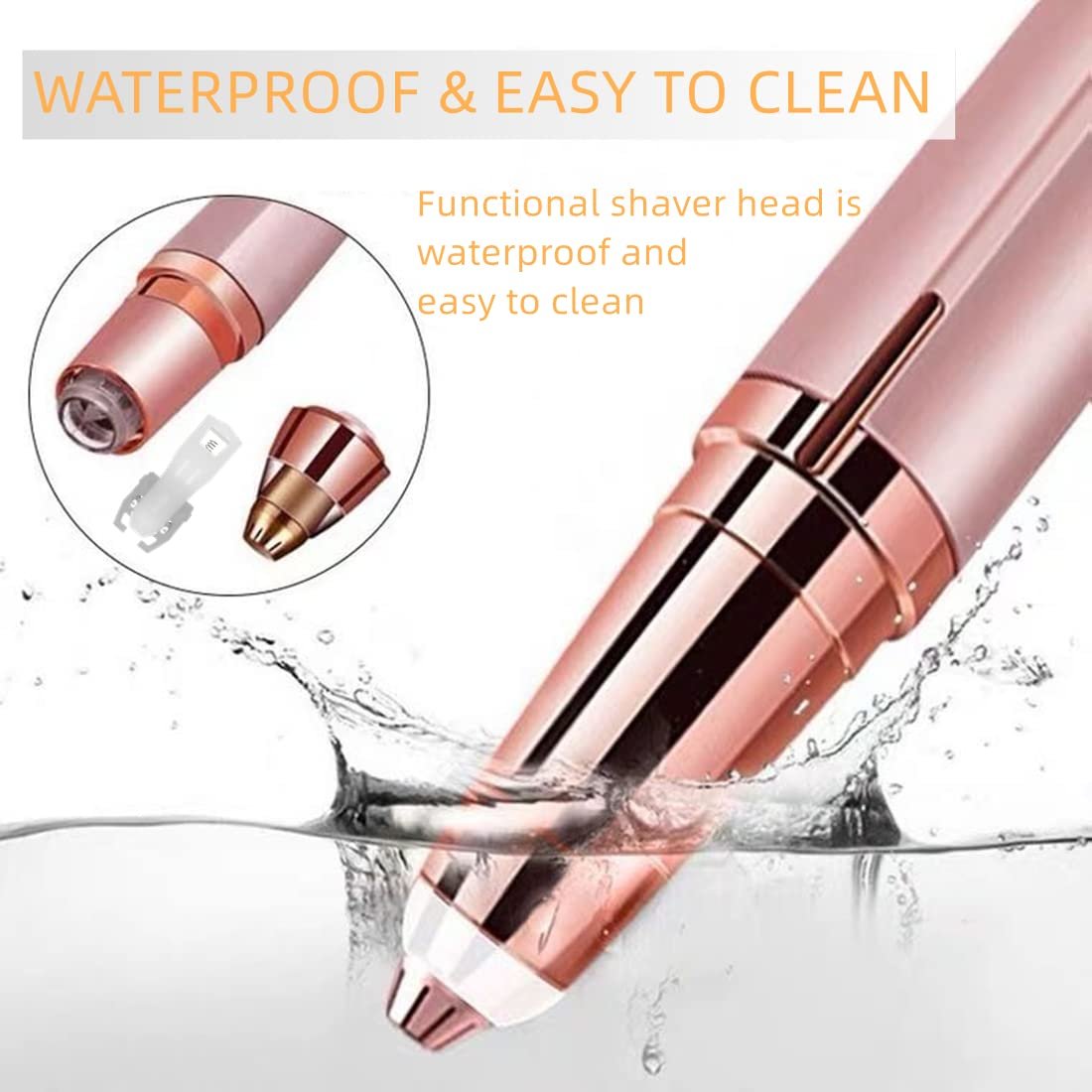Colordiary Damen Elektrischer Augenbrauen-Haarentferner, LED-Licht, Edelstahlklinge, Wiederaufladbar, Anti-Allergen, Multifunktional, Sanfte Hautpflege