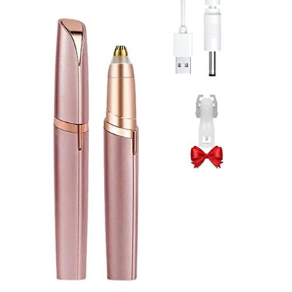Colordiary Damen Elektrischer Augenbrauen-Haarentferner, LED-Licht, Edelstahlklinge, Wiederaufladbar, Anti-Allergen, Multifunktional, Sanfte Hautpflege