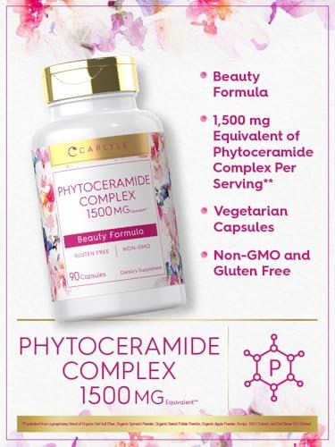 Carlyle Phytoceramid Komplex | 90 Kapseln | mit Bio-Süßkartoffel | Beauty Formula | Vegetarisch, Nicht-GVO & Glutenfrei