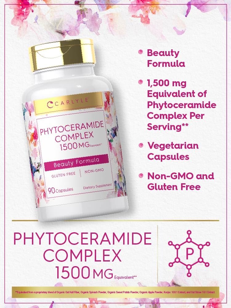 Carlyle Phytoceramid Komplex | 90 Kapseln | mit Bio-Süßkartoffel | Beauty Formula | Vegetarisch, Nicht-GVO & Glutenfrei