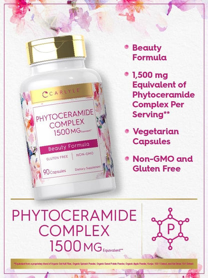 Carlyle Phytoceramid Komplex | 90 Kapseln | mit Bio-Süßkartoffel | Beauty Formula | Vegetarisch, Nicht-GVO & Glutenfrei