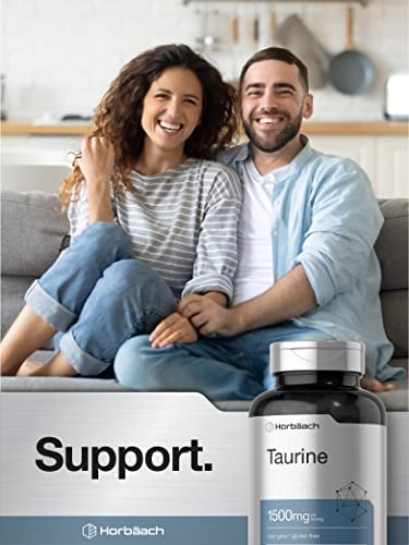 Horbäach Taurin 1500mg | 180 Kapseln | Aminosäure-Supplement | Nicht-GVO & Glutenfrei
