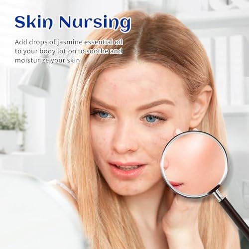 HIQILI Jasmin Ätherisches Öl 30ml - 100% Rein & Natürlich für Diffuser, Haare, Haut, Parfümherstellung