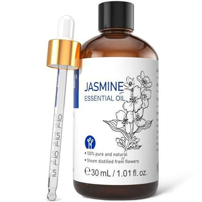 HIQILI Jasmin Ätherisches Öl 30ml - 100% Rein & Natürlich für Diffuser, Haare, Haut, Parfümherstellung