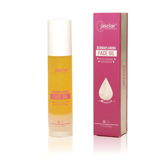 Jasclair Dermaplaning Öl für Frauen (50 ml) | Pre & Post Shave Öl für sanftes Gleiten und Hautschutz | Verwendung mit Dermaplane-Rasierer für Pfirsichflaum | Duftfrei & Natürlich