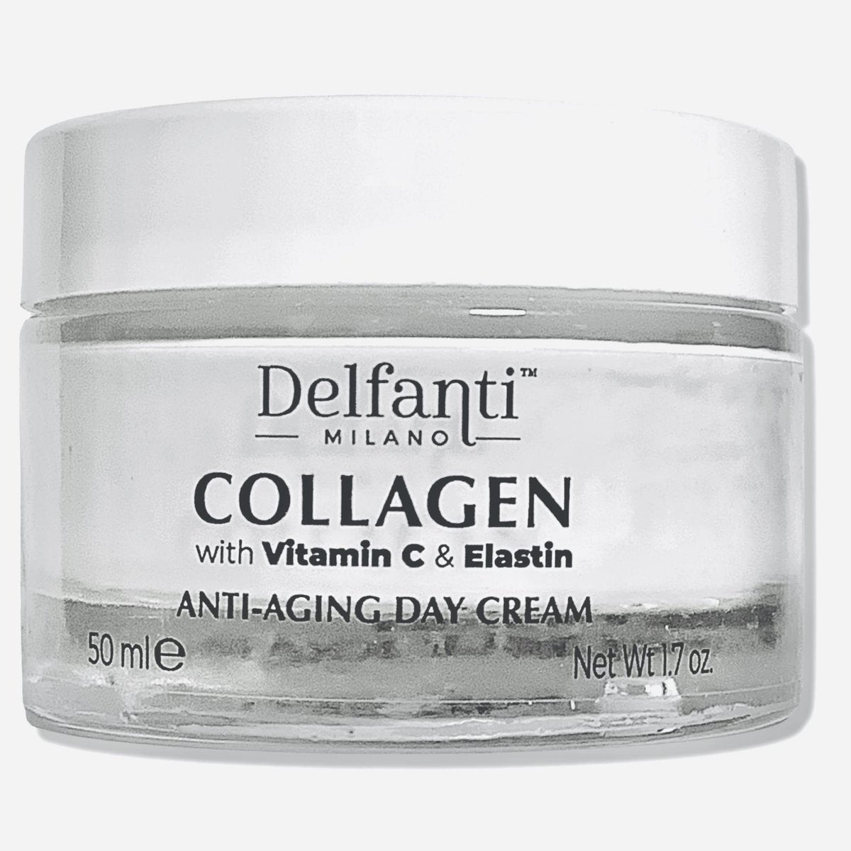 Delfanti-Milano Kollagen mit Vitamin C & Elastin – Sculpting & Lifting Anti-Aging Tagescreme für Gesicht und Hals, Made in Italy
