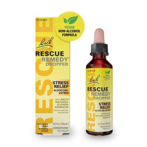 RESCUE Bach-Blüten-Tropfen 20 ml – Natürliche Stresslinderung, homöopathische Blütenessenzen, vegan, gluten- & zuckerfrei, nicht gewohnheitsbildend (alkoholfreie Formel)