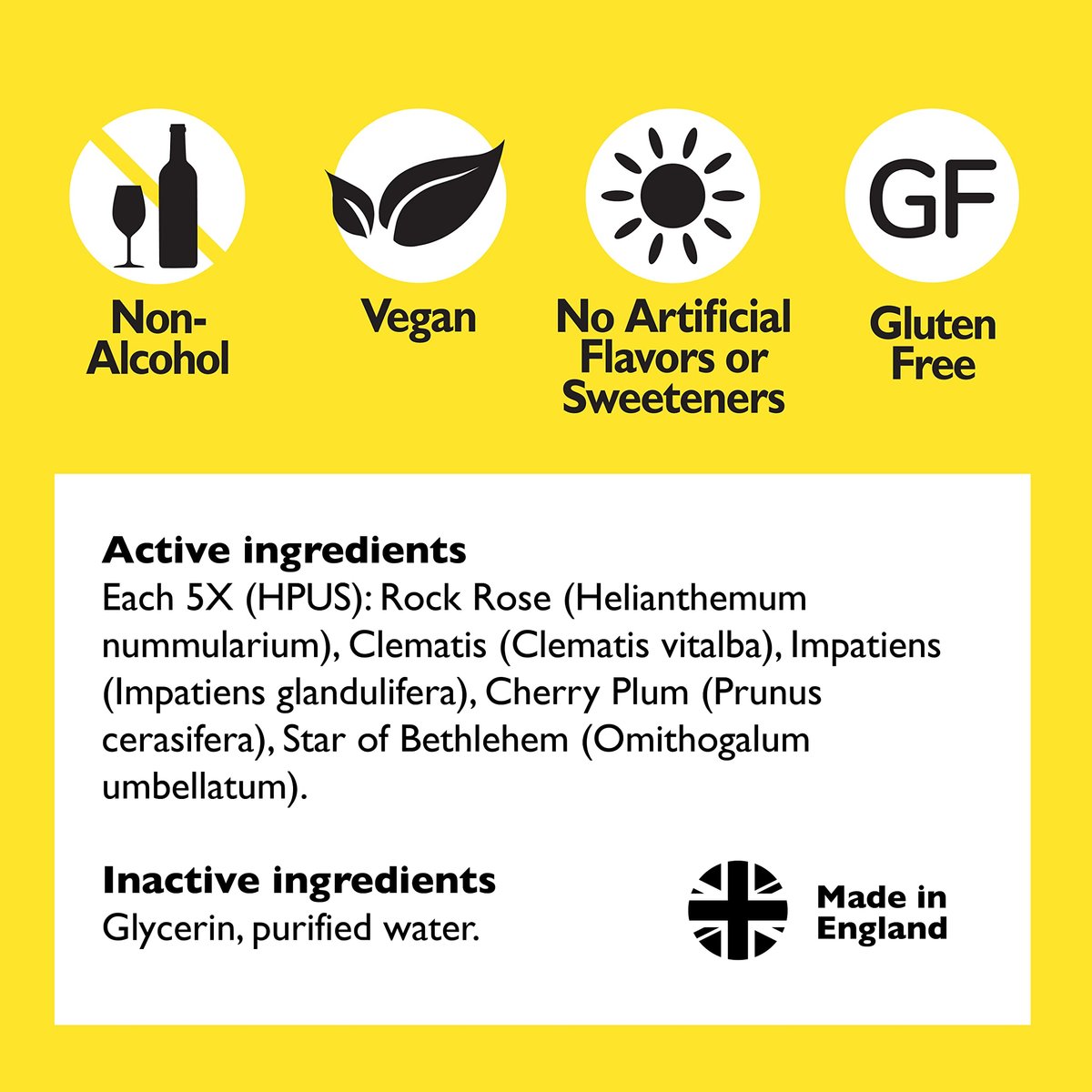 Bach Rescue Remedy Tropfen 10 ml – natürlicher Stressabbau, homöopathische Blütenessenzen, vegan, gluten- & zuckerfrei, nicht gewöhnungsbedürftig (alkoholfreie Formel)