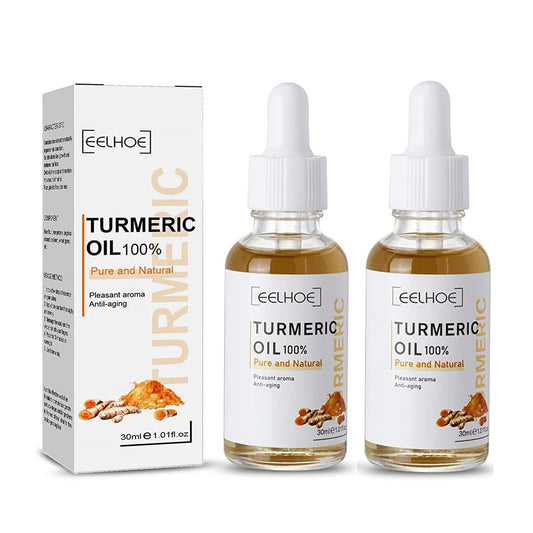 2er-Pack Kurkuma Dunkle Flecken Korrektur Serum Öl, Reparierendes Gesichtsserum, Natürliche Kurkuma Hautpflege Feuchtigkeitsspendend, Kurkumaöl für Gesichts-Dunkle Flecken (30 ml)