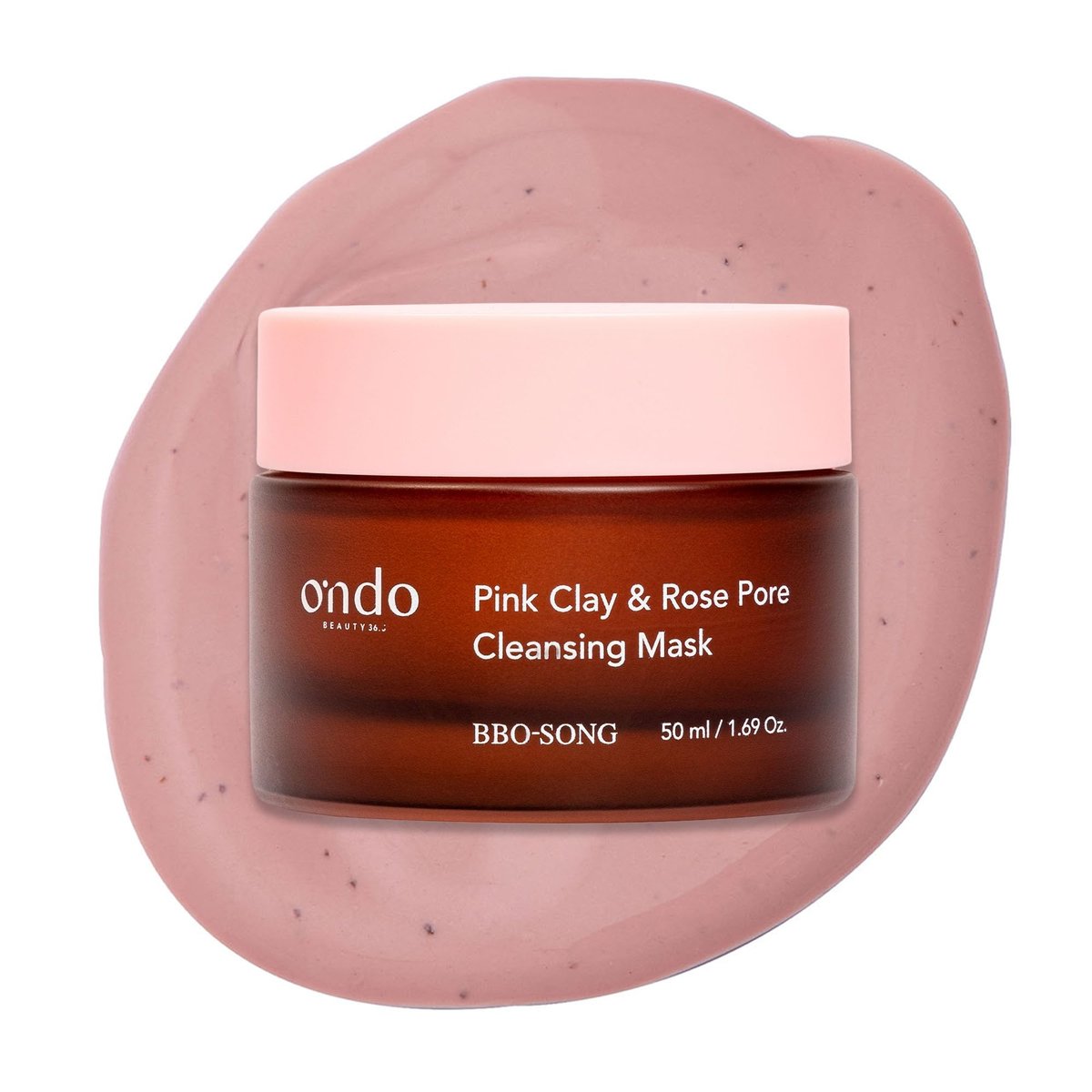 ONDO Beauty 36.5 Pink Clay & Rose Porenreinigungsmaske – Reinigende & aufhellende Tonmaske, verfeinert Poren, reduziert Rötungen, peelt | Koreanische vegane Hautpflege | 50 ml