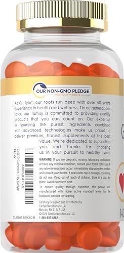 Carlyle CoQ10 200 mg Gummis – 140 Stück – Mango-Ananas-Geschmack – Vegan, Nicht-GVO, Glutenfrei