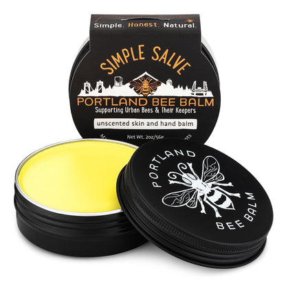 Portland Bee Balm Einfache Salbe – Handgemachte, natürliche Bienenwachs-Feuchtigkeitscreme für Hände und Körper