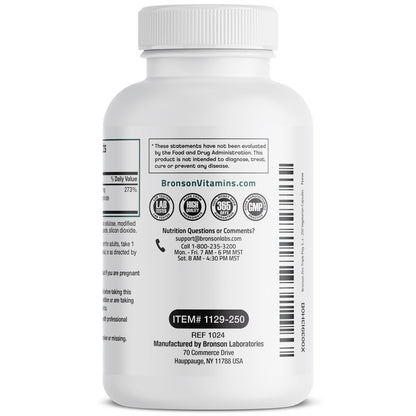Bronson Zink Triple Play 30 mg – Dreifache Immununterstützung mit Zinkacetat, Picolinat & Orotat – 250 vegane Kapseln