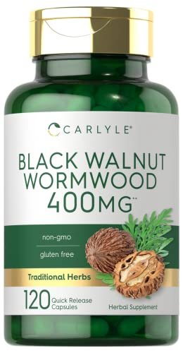 Carlyle Wermut Schwarze Walnuss | 120 Kapseln | Pflanzlicher Komplex | Nicht-GVO, Glutenfrei