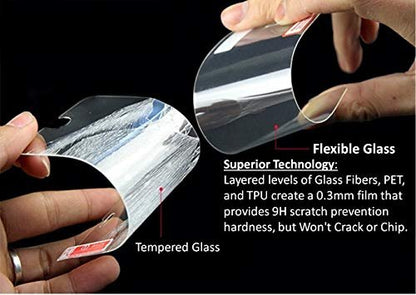 A1C WEAR - 9H Flexibler Displayschutz aus Glas für Omnipod 5 Receiver PDM - Bricht oder splittert nicht - Kratzfest und fingerabdruckresistent - 2er Pack