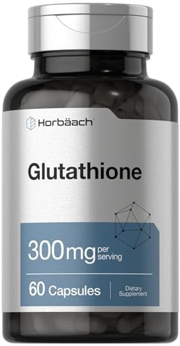 Horbäach Glutathion 300mg | 60 Kapseln | Nicht-GVO & Glutenfrei | Antioxidans Nahrungsergänzungsmittel