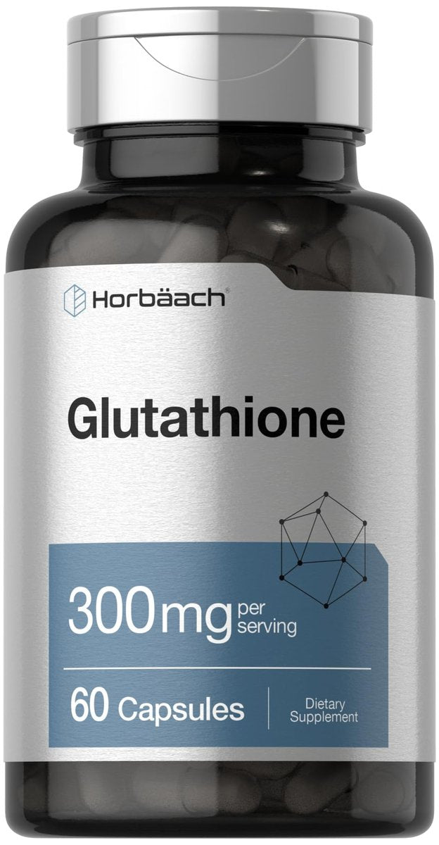 Horbäach Glutathion 300mg | 60 Kapseln | Nicht-GVO & Glutenfrei | Antioxidans Nahrungsergänzungsmittel