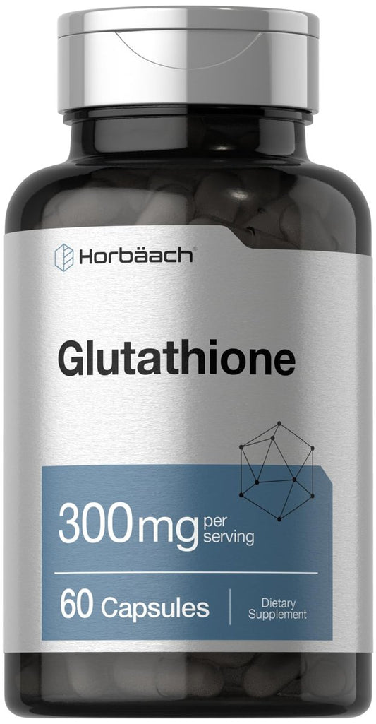 Horbäach Glutathion 300mg | 60 Kapseln | Nicht-GVO & Glutenfrei | Antioxidans Nahrungsergänzungsmittel